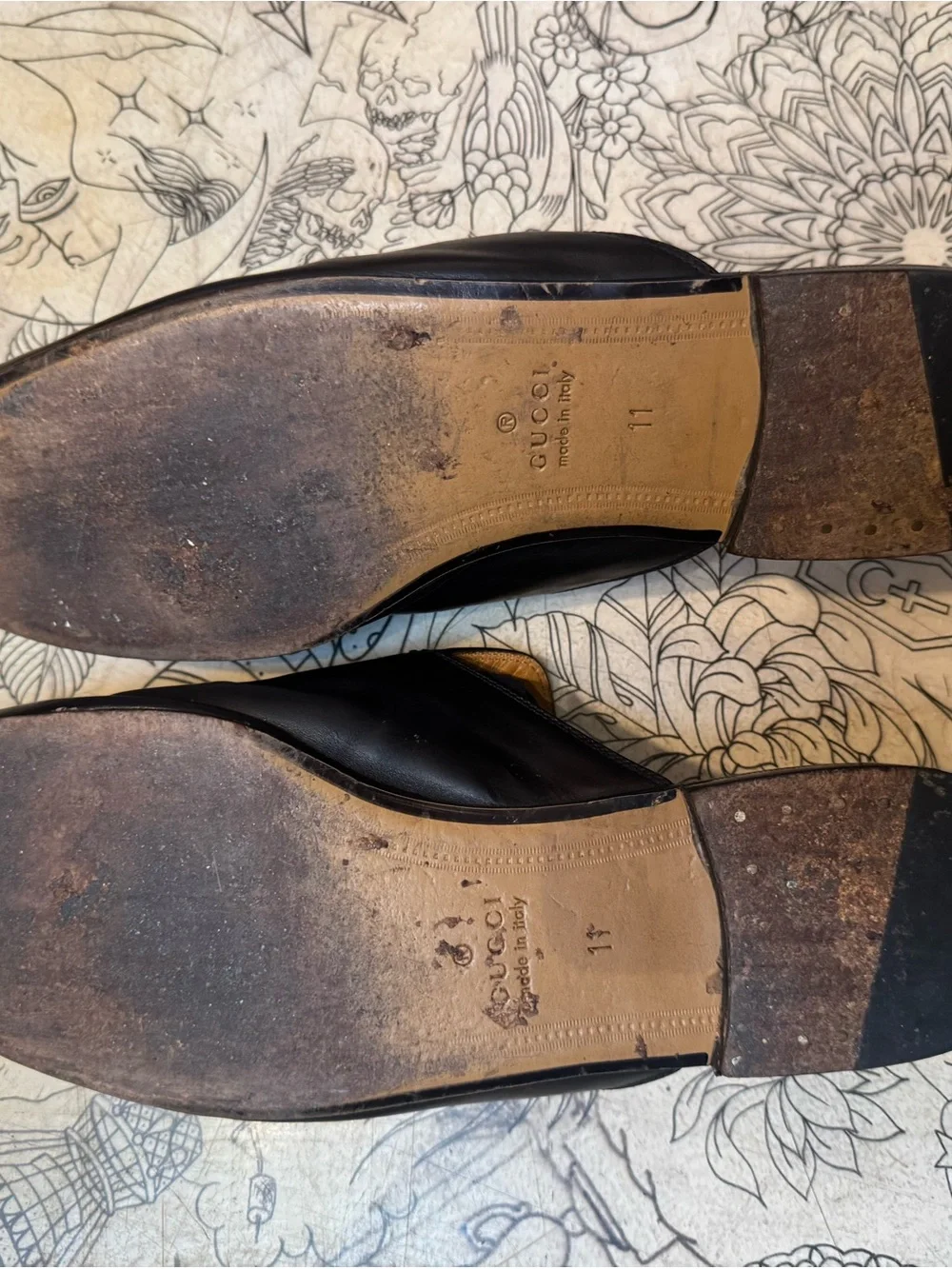 Gucci black leather